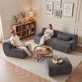 thumbnail image 6 of Ciphrias Modular Foam Sofa 3 Seat Grey L Shaped Cloud Lounge Couch for Living Room, 6 of 7