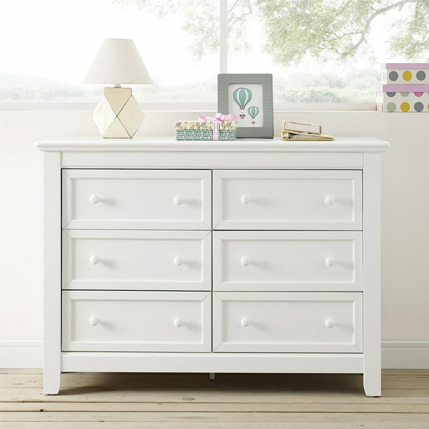 Baby Relax Tia 6 Drawer White, What Size Dresser For Nursery