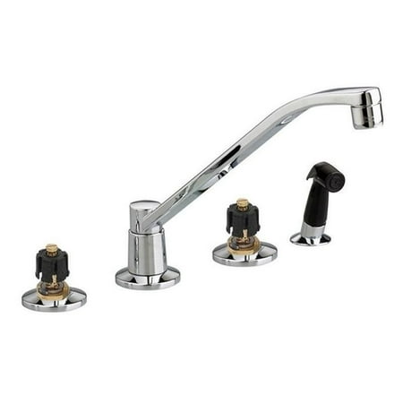 Heritage Chrome 2 Handle - Amarilis Heritage 2-Handle Side Sprayer Kitchen Faucet in Chrome
