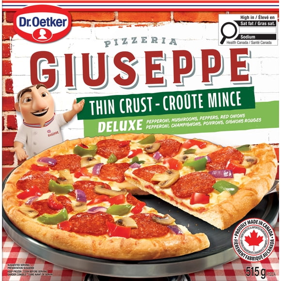 Dr. Oetker Giuseppe Pizzeria Thin Crust Deluxe Pizza, 515 g
