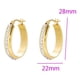 thumbnail image 2 of Finas Arracadas Oro 24k Lam Con Finos Swarovski De 2.8 Cm amarillo Unitalla, 2 of 4