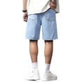 thumbnail image 7 of GINGTTO Men's Relaxed Fit Baggy Denim Shorts, 7 of 7