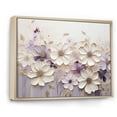 thumbnail image 2 of Designart "Beige-Purple Decorative Violets I" Violets Floater Framed Canvas Wall Art, 2 of 5