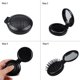 thumbnail image 3 of Cepillo de pelo plegable de primera elección con espejo, mini peine de masaje compacto redondo para bolso/bolsillo, tamaño de viaje para niñas y mujeres (negro), 3 of 5