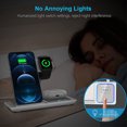 thumbnail image 4 of Station de Recharge Sans Fil Rapide 3 en 1, Support de Charge Pliable Compatible avec Apple Watch AirPods 3/2/Pro iPhone Series, 4 of 5