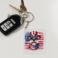 thumbnail image 4 of Patriotic Schnauzer Celebrates 4th of July Acrylic Keychain Miniature Schnauzer Dog Lover Collar Charm Tag Keyring - 02009, 4 of 5