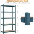 thumbnail image 5 of YYEAN 5-Tier Utility Shelves, Metal Storage Shelves Unit Adjustable Garage Storage Racks Heavy Duty Shed Shelving- , 35.5 x 16 x 71 Inch-Neptune Blue, 5 of 11