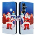 thumbnail image 4 of Allytechgroup Christmas Series Case for Samsung Galaxy S25, Stylish Pattern PU Leather TPU Interior Flip Wallet Cards Slots Cash Pocket Hand Wrist Shockproof Phone Cover for Women Men, 4 of 11