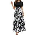 thumbnail image 2 of vigerkar Womens Boho Maxi Dresses 2025 Floral Print Summer Flowy A-Line Style Short Sleeve Dress with Belt White, M, 2 of 9