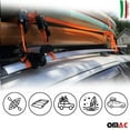 thumbnail image 6 of Roof Rack Cross Bars Lockable for Fiat Panda Country 1994-2021 Alu Silver 2x, 6 of 12