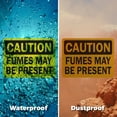 thumbnail image 5 of (2 Pack) Fumes May Be Present OSHA Caution Sign 5 Inch X 3.5 Inch Vinyl Label Decal Sticker Weather Resistant, UV Protected for Workplace, Business, and Construction Site, Made in the, 5 of 7
