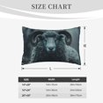 thumbnail image 4 of Rateoe Moody Ram Portrait Pattern Pillow Covers with Invisible Zipper(Pillows are not Included) Standard Pillowcases-14"x20", 4 of 6