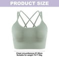 thumbnail image 2 of 3 piezas de ropa interior deportiva para mujer con tirantes acolchados, ropa interior de soporte medio adecuada para yoga y fitness; adecuada para una circunferencia del pecho inferior de, 2 of 5