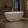 thumbnail image 3 of OVE Ayago 59 in. Freestanding White Bathtub Kit Gold Hardware, 3 of 10