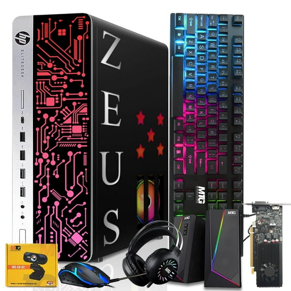 Restored HP G3 Gaming Desktop PC,Intel i7 6th Gen,GT 1030,16GB RAM,256GB SSD+2TB HDD,RGB KBM, Speaker Headphone Webcam,Windows 11 Pro