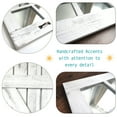 thumbnail image 4 of Heavy Duty Large Window Mirror with Shutters Wall Decor, Distressed Wood Windowpane Mirror( Window Mirrorx1,Shuttersx2),Rustic White, 4 of 6