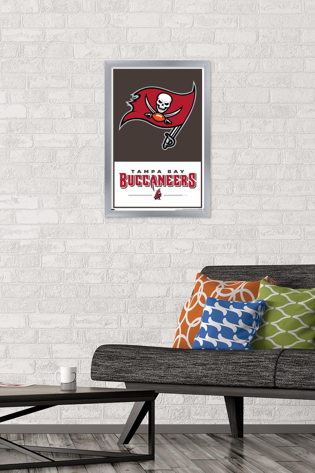 NFL Tampa Bay Buccaneers - Logo 21 Wall Poster, 14.725" x 22.375", Framed