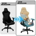thumbnail image 5 of Xoenoiee Beach Starfish Seashell Conch Wood Print Gaming Chair Covers Slipcovers, Stretchable Elastic Computer Reclining Gaming Chair Seat Cover with Armrest Cover (No Chairs), 5 of 7