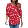 thumbnail image 4 of Fantaslook Blouses for Women Dressy Casual 3/4 Length Sleeve Womens Tops with Smocked Cuffs Fashion Shirts, 4 of 8