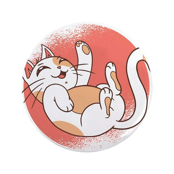 CafePress - Sleep With A Cat 3.5 Button - 3.5" Button