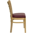 thumbnail image 2 of HERCULES Series Ladder Back Natural Wood Restaurant Chair - Burgundy Vinyl Seat, 2 of 6