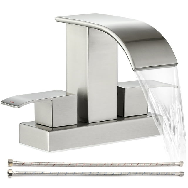 Waterfall Bathroom Faucet 2 Handle 4 Inch Centerset Faucet for