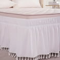 thumbnail image 4 of Tgbvmt Solid Color Wraparound Elastic Bed Skirt Stretchy Bed Apron Multiple Sizes Machine Washable for Bedroom, Hotel, Dormitory & Home Décor, Tidy, Comfortable Bed Accessory, 4 of 9