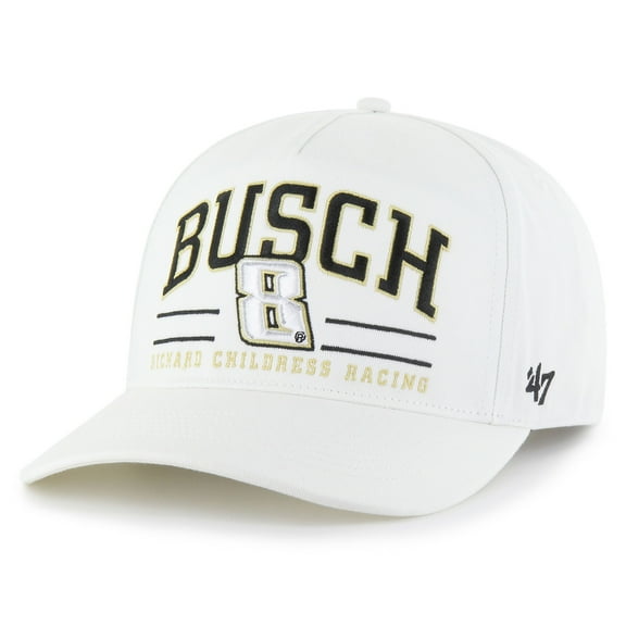 Men's '47  White Kyle Busch  Roscoe Hitch Adjustable Hat