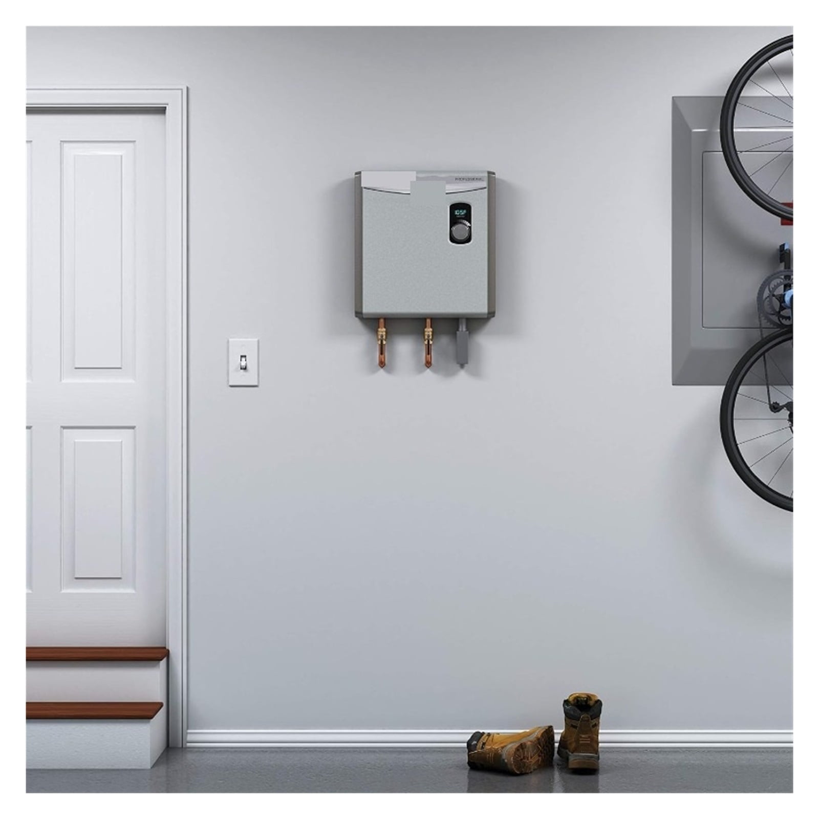 Electric Water Heater Tankless Electric Heater 24kW, Gray Heating In Winter , Electric Water Heaters ,Safety Protections