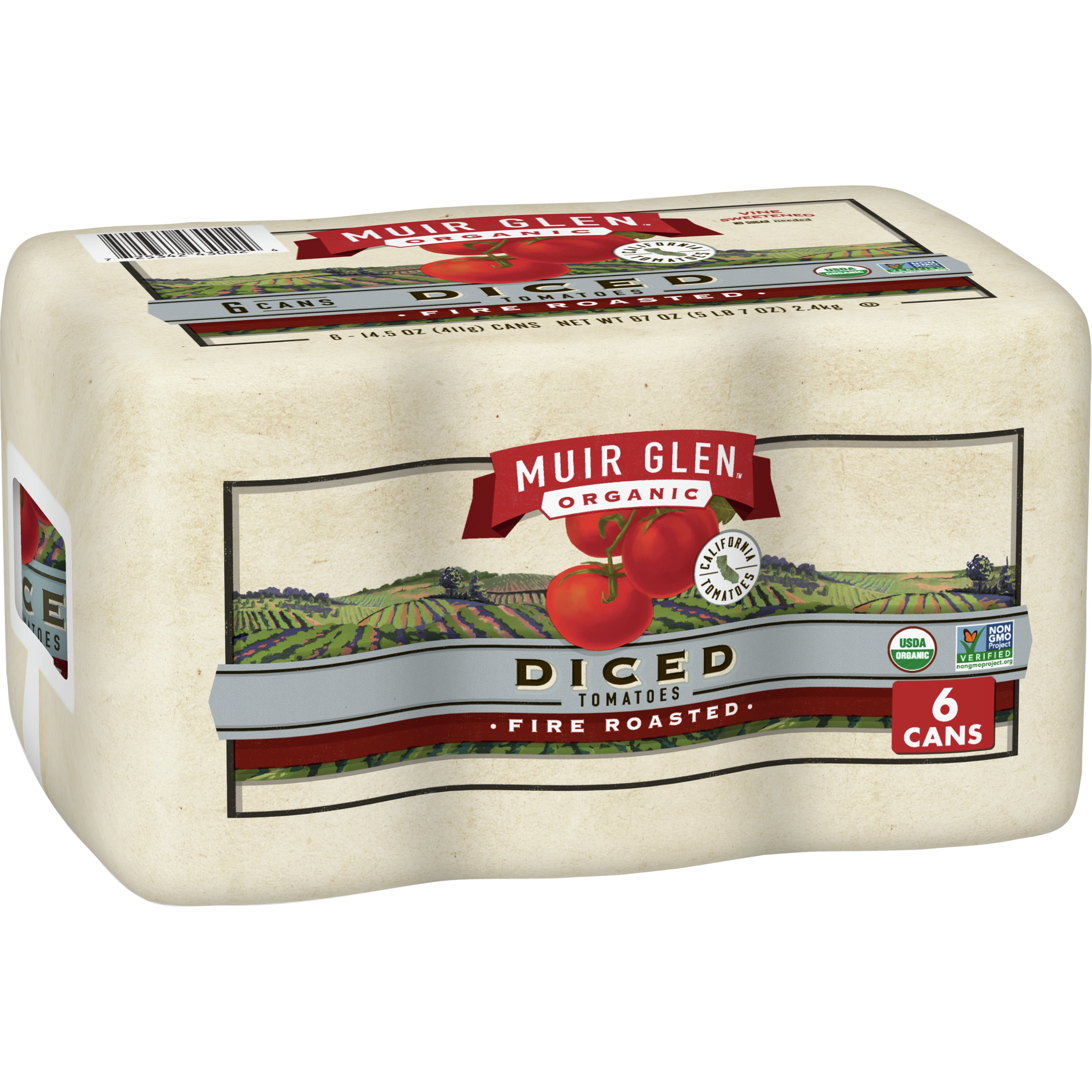 Muir Glen, Organic Diced Fire Roasted Tomatoes, 87 oz