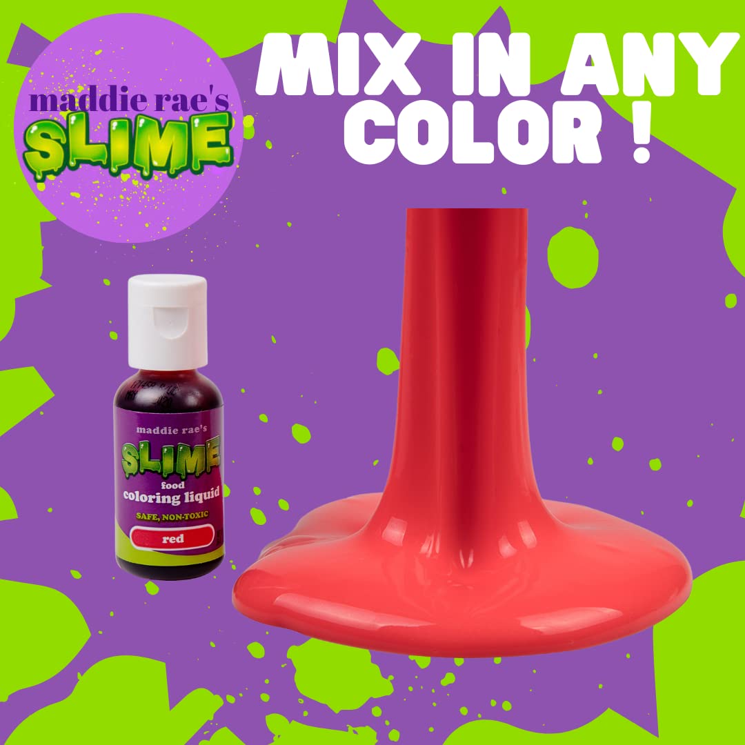 Maddie Rae's Food Coloring Kit - 12 Color Variety Kit - Safe, Food Grade  Non Toxic Formula for all Slime Making