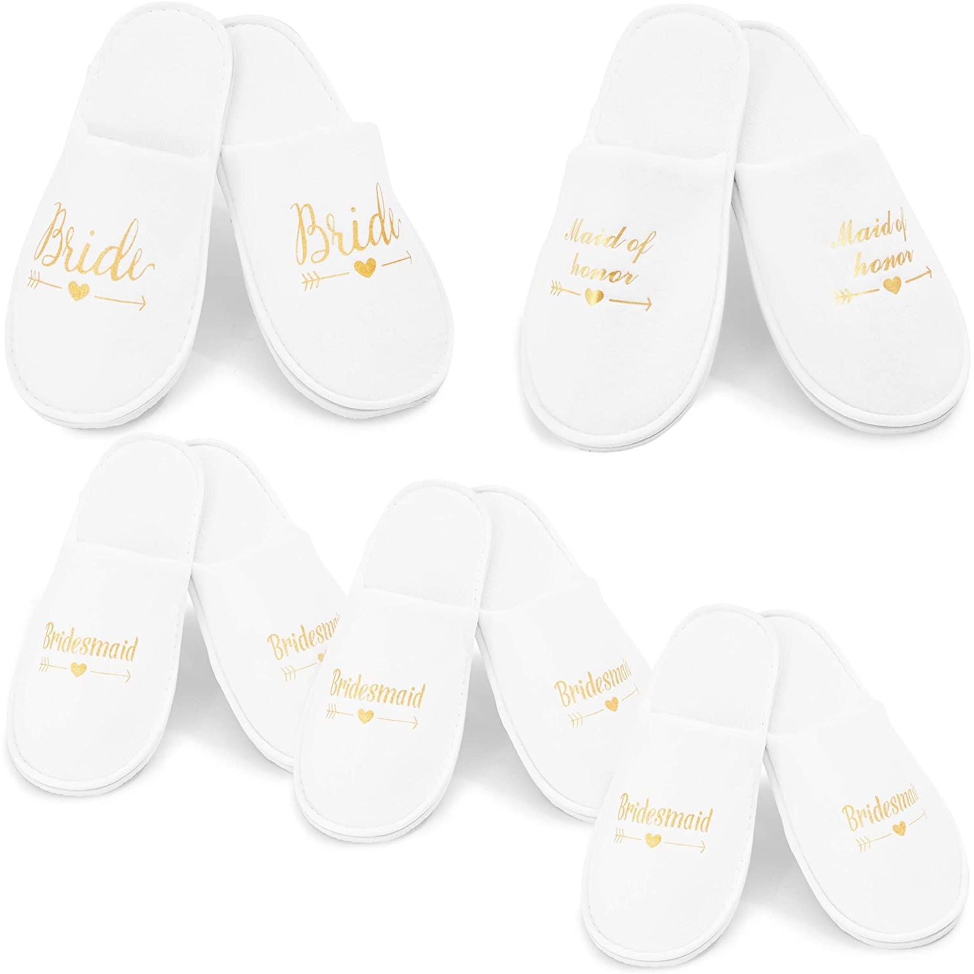 Bride slippers bridal party bridesmaid hen party spa maid of honour gift slipper 