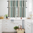 thumbnail image 3 of Abstract Pattern Kitchen Curtains Valances and Tiers Set of 3 Colorful Stripes Modern Style Vintage Tier Curtains and Valance with Rod Pocket for Small Windows, 27.5"x24", 3 of 9