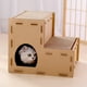 thumbnail image 4 of Cama rascador para gatos 2 en 1, juguete de salón que evita daños en , cuidado de las del tablero para cachorros, 4 of 9
