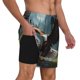 thumbnail image 2 of Balery Forest River Bald Eagle Bañador para hombre, shorts de playa de secado rápido con entrepierna y forro de compresión-X-Large, 2 of 6