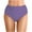Purple, variant on WERYOUNG Women Summer Tropical Brazilian Vacation Swimwear Solid Color High Waist Pleated Beach Double Layered Bikini Swim Trunks Soft Light Blue M