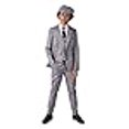 thumbnail image 3 of SUITMEISTER Boys Gangster Suit - 1920's Gangster Halloween Slim Fit - Grey, 3 of 4