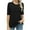 Black, variant on ZQUUVOU Womens Tops Short Sleeve Blouses Casual Round Neck Casual Tunic Tops Pleated Shirts Tunic Black