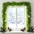 thumbnail image 5 of Werulen Soft Rubber Norfolk Pine Christmas Garland 180cm, Realistic Artificial Pine Garland for Holiday Decor, Lifelike Wicker Christmas Garland, Festive Mantel Fireplace Garland, 5 of 8