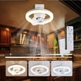 thumbnail image 1 of LED Fan Light, 26cm Mini Circulator Ceiling Fan with Remote Control, 360-Degree Rotation, 3 Speeds, 3 Lighting Modes for Home, Bedroom, Office, 1 of 6