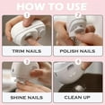 thumbnail image 5 of 2 in 1 Electric Nail Clippers, 2026 New 2 Speeds Automatic Nail Clippers, Multifunctional Nail Trimmer with Polishing Light and Storage for Fingernail and Toenail, 5 of 8