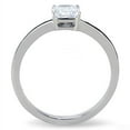 thumbnail image 3 of Luxe Jewelry Designs Stainless Steel Solitaire Women's Engagement Ring with Square Cubic Zirconia -, 3 of 4