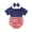 Red, variant on Musuos 4th of July Baby Girls Rompers 6 12 18 24Months Stripe Stars Print Boat Neck Short Sleeve Infant Bodysuits with Headband