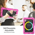 thumbnail image 2 of Allytech Lenovo Tab M9 Case TB-310FU 2023, With Build-in Screen Protector Shoulder Strap 360 Rotating Kickstand Hand Strap Rugged Full Body Portective Case Cover Shell for Lenovo Tab M9 - Rose + Black, 2 of 7