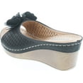thumbnail image 3 of Gc Shoes Women's Sydney Rosette Slide Wedge Sandals, 3 of 7