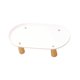thumbnail image 5 of Soporte para comedero de gato con patas de madera resistentes, antivómitos, para mascotas. Blanco 31cmx17cm, 5 of 9