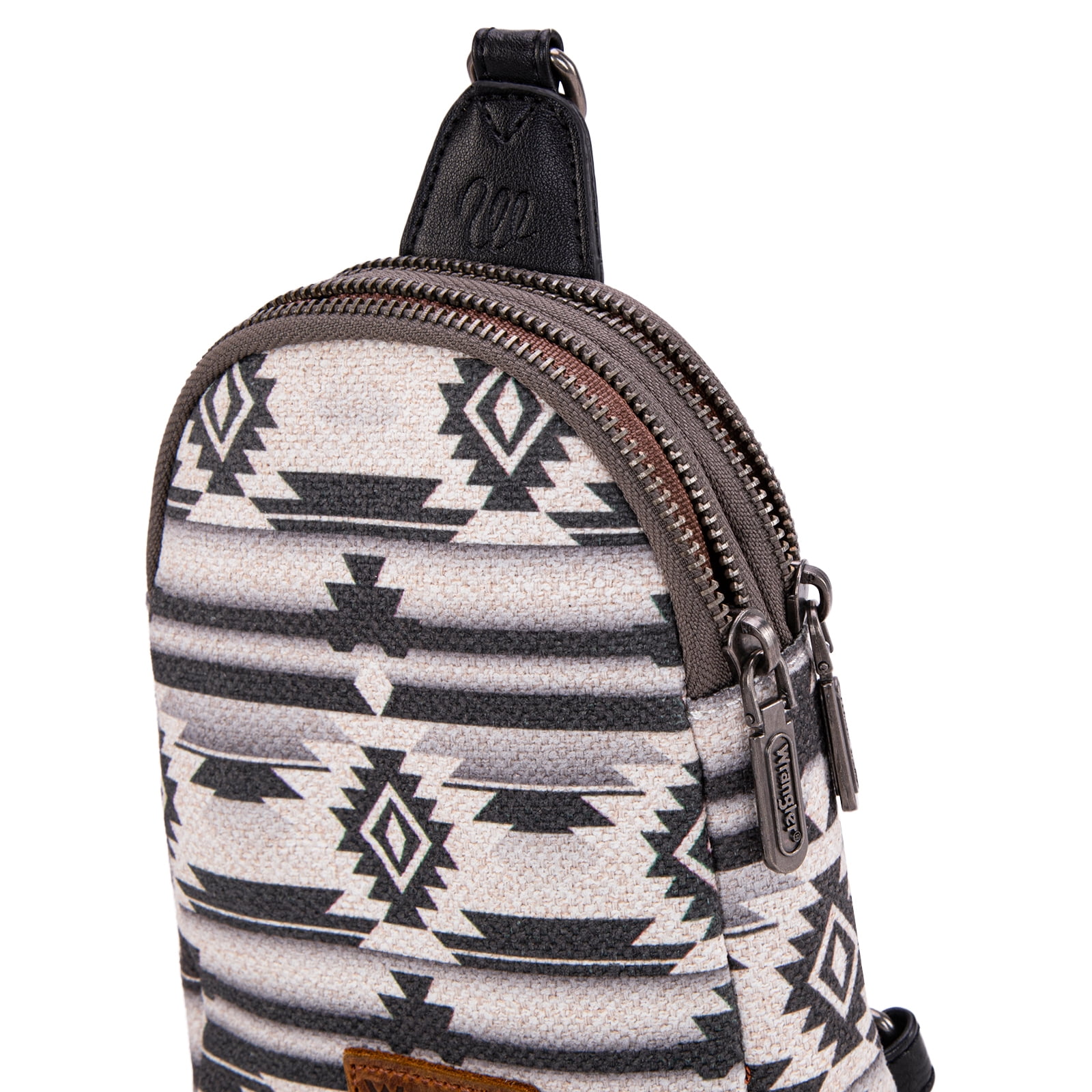 Wrangler Crossbody Sling Bags for Women Cross Body Purse with Detachable Strap, Black