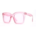 thumbnail image 1 of Girls Child Size Pop Color Thick Horn Rim Sunglasses Pink, 1 of 4