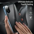 thumbnail image 6 of Privacy Magnetic Case for iPhone 16 Plus, Anti Peeping Clear Double Side Tempered Glass [Magnet Absorption Metal Bumper Frame] Thin 360 Full Protective Phone Case with Lens Protector, Silver, 6 of 11