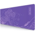 thumbnail image 2 of Great Wave XXL Gaming Mouse Pad, Purple Minimalist Japanese Desk Mat, Cute Gamer Aesthetic Mousepad, Extended Mousepad, Non-Slip Rubber Base Lilac Desk Pad for Office- 31.5 X 11.8 Inch, 2 of 7